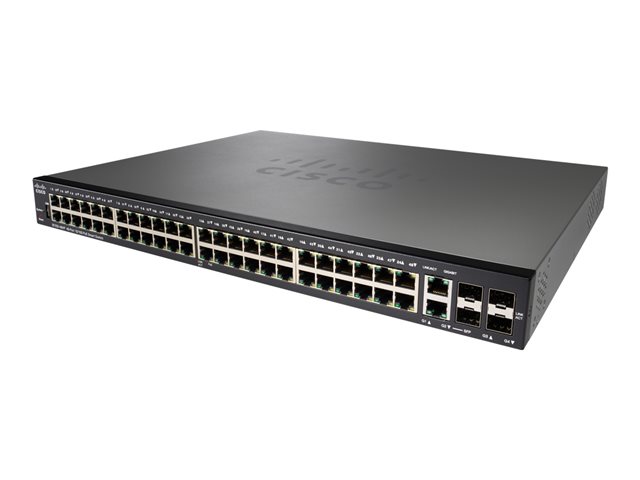 Cisco 250 Series SF250-48HP - Switch - smart - 48 x 10/100 (PoE+) + 2 x 10/100/1000 + 2 x combo Gigabit SFP + 2 x Gigabit SFP - rack-mountable - PoE+ (195 W)