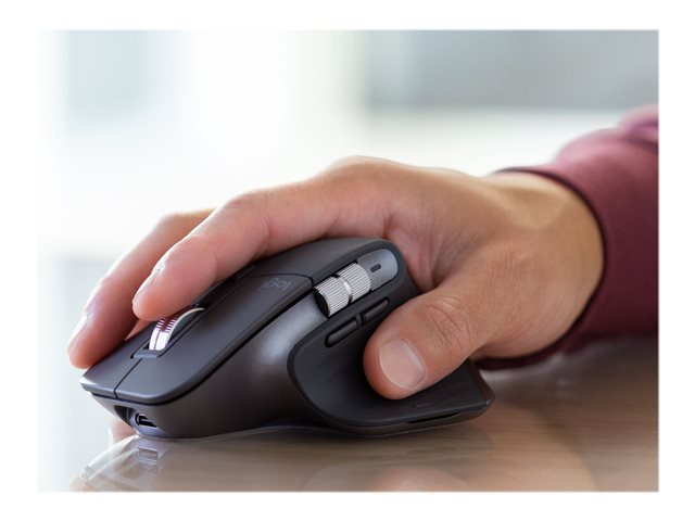 Logitech Master Series MX Master 3S for Business - Mouse - ergonomic - right-handed - optical - 7 buttons - wireless - Bluetooth - Logitech Logi Bolt USB receiver - graphite