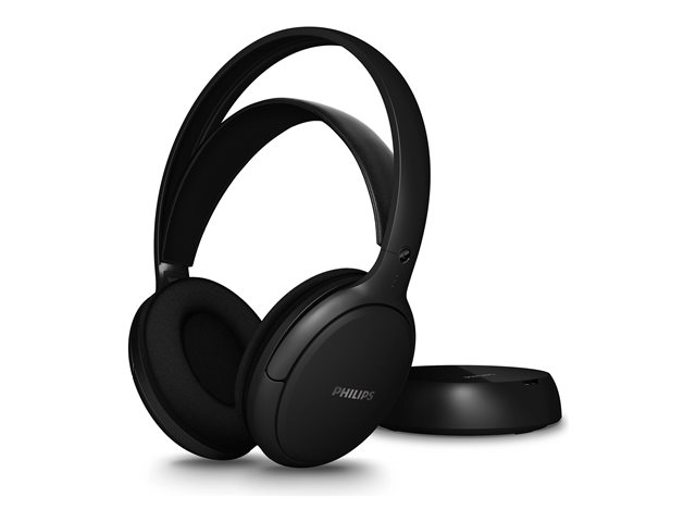 Philips SHC5200M2 - Headphones - full size - 2.4 GHz - wired, wireless - 3.5 mm jack - black