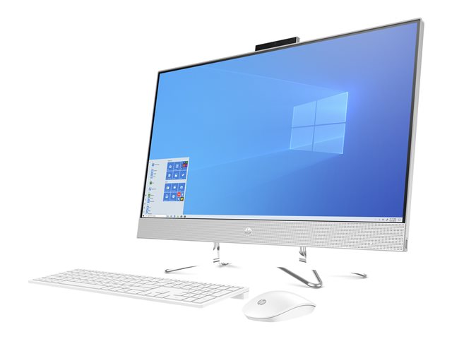 HP 27-dp1018nb - All-in-one - Core i5 1135G7 / 2.4 GHz - RAM 8 GB - SSD 512 GB - NVMe - Iris Xe Graphics - GigE - WLAN: 802.11a/b/g/n/ac, Bluetooth 5.0 - Win 10 Home 64-bit - monitor: LED 27\" 1920 x 1080 (Full HD) - keyboard: Belgium - natural silver
