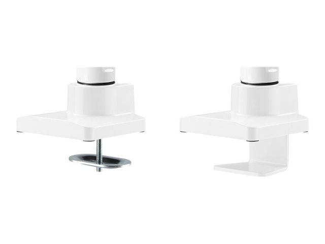 Neomounts NM-D775DX - Mounting kit - full-motion - for 2 LCD displays - aluminium - white - screen size: 10\"-32\" - clamp mountable, grommet, desk-mountable