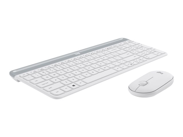 Logitech Slim Wireless Combo MK470 - Keyboard and mouse set - wireless - 2.4 GHz - French - off-white
