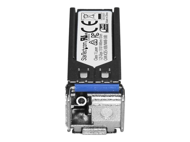 StarTech.com Juniper SFP-GE10KT13R15 Compatible SFP Module, 1000BASE-BX-U, 1 Gigabit Ethernet Bi-Directional (BiDi) Fiber Single Strand SFP, LC 10km, Mini GBIC Transceiver Module, Upstream - Lifetime Warranty (SFPGE10KT3R5) - SFP (mini-GBIC) transceiver module (equivalent to: Juniper SFP-GE10KT13R15) - GigE - 1000Base-BX10-U - LC single-mode - up to 10 km - 1310 (TX) / 1550 (RX) nm