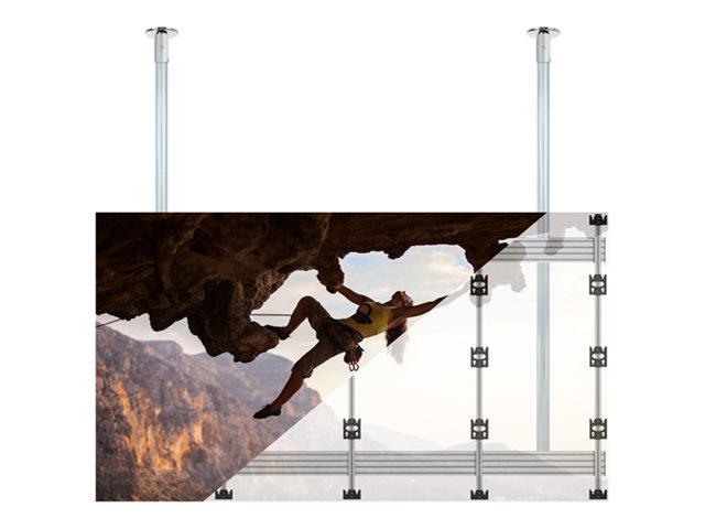 B-TECH System X BT93INFWP-C-4X4 - Mounting kit (ceiling mount) - open frame - for 4x4 dvLED video wall - white, silver - ceiling mountable
