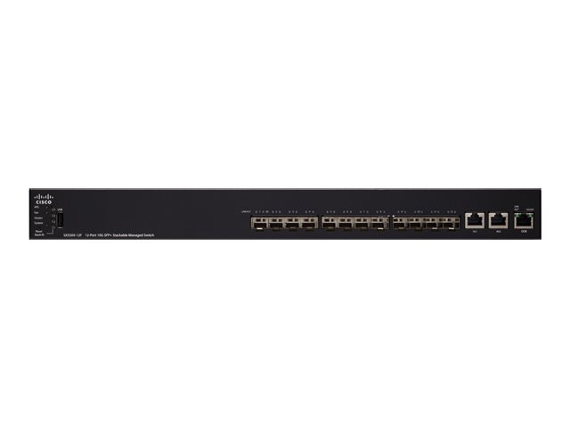Cisco 550X Series SX550X-12F - Switch - L3 - Managed - 12 x 10 Gigabit SFP+ + 2 x combo 10 Gigabit SFP+ - desktop, rack-mountable