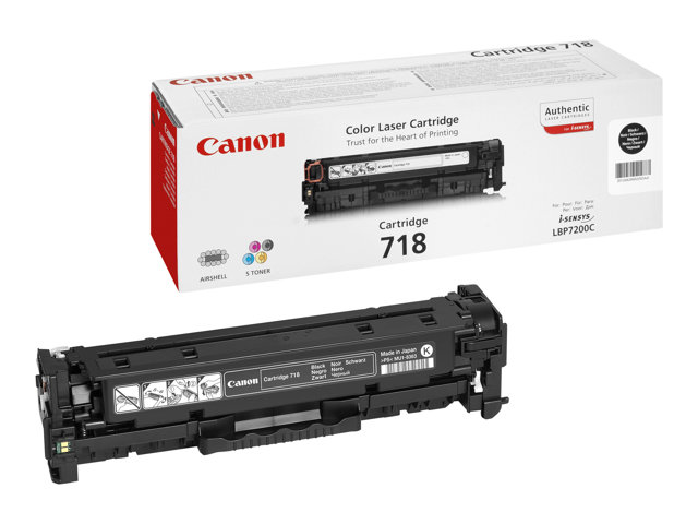 Canon 718 Black - Black - original - toner cartridge - for imageCLASS LBP7200, i-SENSYS MF8330, MF8350, Laser Shot LBP-7200, Satera MF8330, MF8350