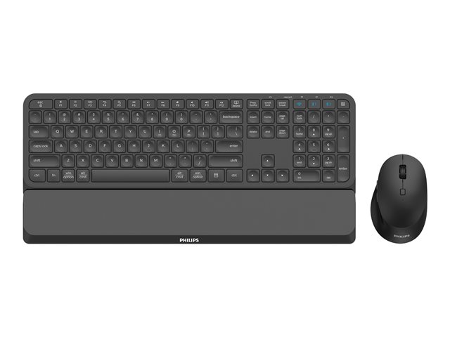 Philips 6000 series US International Wireless keyboard-mouse combo 2.4GHz Wireless Bluetooth 3.0/5.0 Detachable palm rest Up to 3200 DPI