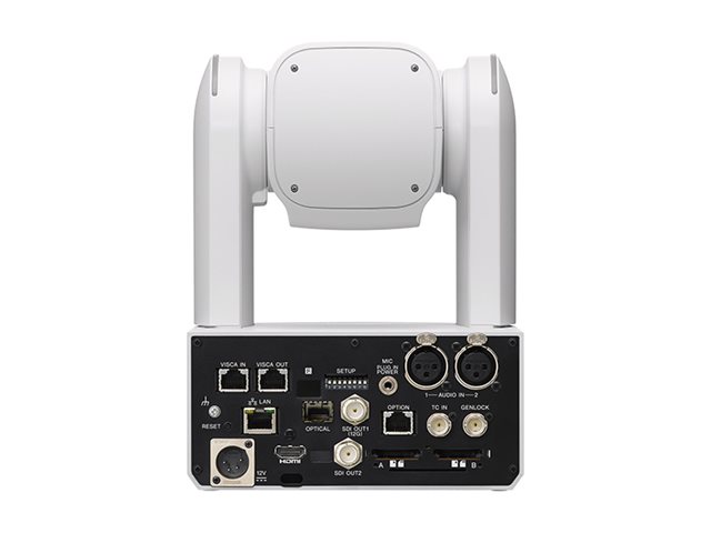 Sony BRC-AM7 - Surveillance camera - PTZ - colour - 20.9 MP - 3840 x 2160 - audio - 12G-SDI, 3G-SDI, HDMI - 100Base-TX/1000Base-T - AVC-LongG, HEVC, XAVC HS, XAVC S, XAVC S-I - DC 12 V / PoE ++