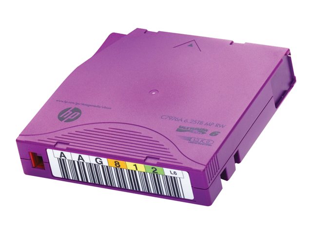 20 x LTO Ultrium 6 6.25 TB - labeled - purple - for StoreEver MSL2024, MSL4048, MSL8096, StoreEver 1/8 G2 Tape Autoloader required Further info on http://www.hpstoragemedia.com/plm