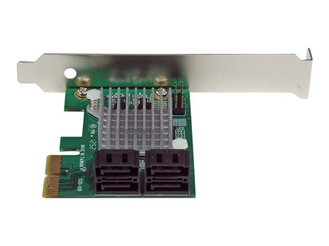 StarTech.com 4 Port PCI Express 2.0 SATA III 6Gbps RAID Controller Card with HyperDuo SSD Tiering - PCIe SATA 3 Controller Adapter (PEXSAT34RH) - Storage controller (RAID) - 4 Channel - SATA 6Gb/s - low profile - RAID RAID 0, 1, 10, JBOD - PCIe 2.0 x2 - for P/N: ST521PMINT