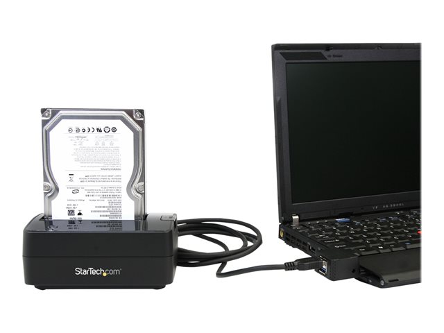 StarTech.com SuperSpeed USB 3.0 to SATA Hard Drive Docking station for 2.5/3.5 HDD - HDD Docking station - SATA Dock - HDD docking station - bays: 1 - 2.5\", 3.5\" - SATA 3Gb/s - USB 3.0 - black - for P/N: PEXUSB3S24, PEXUSB3S44V, SVA12M2NEUA, SVA12M5NA, USBDUP15, USBDUPE115, USBDUPE17