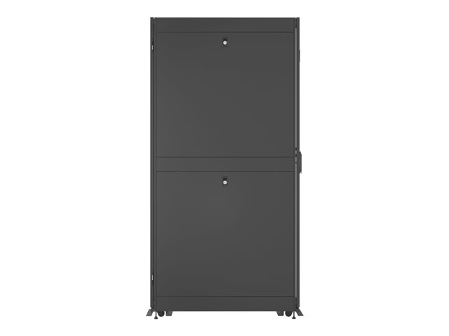 Rack 48U 2265mm (96.16)H x 600mm (23.62)W x 1115mm (43.89)D with Perf. Front Door Perf. Split Rear Doors Black gray shock packaging