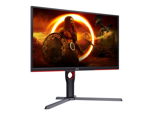 AOC Gaming 25G3ZM/BK - G3 Series - LED monitor - gaming - 25\" (24.5\" viewable) - 1920 x 1080 Full HD (1080p) @ 240 Hz - VA - 300 cd/m² - 3000:1 - 0.5 ms - 2xHDMI, DisplayPort - black, red