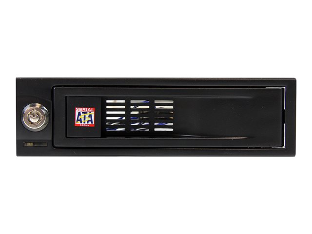 StarTech.com 5.25in Trayless Hot Swap Mobile Rack for 3.5in Hard Drive - Internal SATA Backplane Enclosure - Lockable drive bay (HSB100SATBK) - Storage mobile rack - 3.5\" - black - for P/N: 25SAT35HDD, 25SATSAS35HD