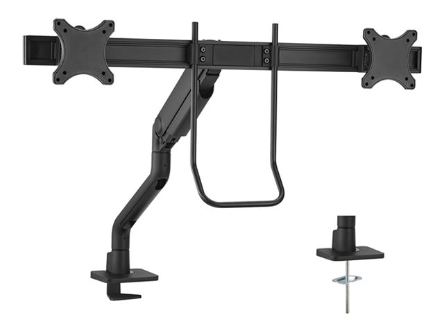 Neomounts DS75S-950BL2 NEXT One - Mounting kit (monitor arm, clamp mounting base, grommet mount) - full-motion - for 2 LCD displays - aluminium - black - screen size: 17\"-32\" - desk-mountable