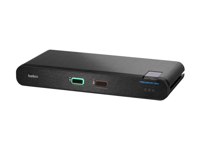 Belkin Universal Secure Dual-Head - 2nd Generation - KVM / audio switch - 2 x KVM / audio - 1 local user - desktop - TAA Compliant