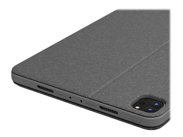 Logitech Combo Touch - Keyboard and folio case - with trackpad - backlit - Apple Smart connector - AZERTY - French - oxford grey - for Apple 11-inch iPad Pro (1st generation, 2nd generation, 3rd generation)