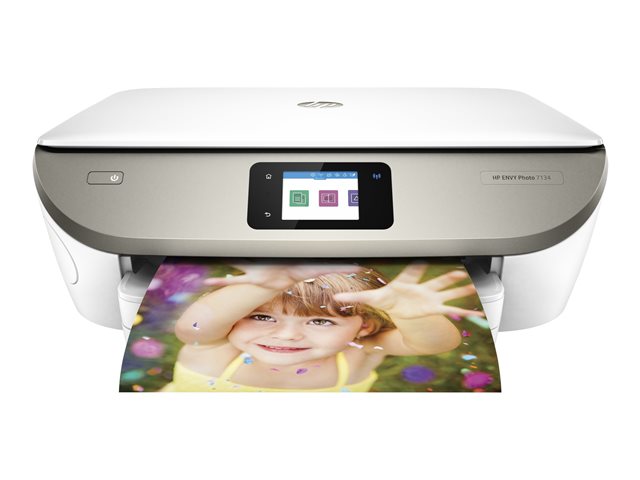 HP ENVY Photo 7134 All-in-One - Multifunction printer - colour - ink-jet - 216 x 297 mm (original) - A4/Legal (media) - up to 13 ppm (copying) - up to 14 ppm (printing) - 125 sheets - USB 2.0, Bluetooth, Wi-Fi(n) - HP Instant Ink eligible