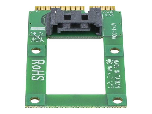 StarTech.com mSATA to SATA HDD / SSD Adapter - Mini SATA to SATA Converter Card - mSATA to SATA 2.5/3.5 Hard Drive Adapter Converter Card (MSAT2SAT3) - Storage controller - 1 Channel - mSATA - SATA 6Gb/s