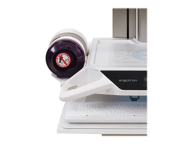 Ergotron CareFit Pro - Mounting component (tray, mounting hardware, strap) - for wipes container - medical - white - cart mountable - for P/N: C52-1201-1, C52-2201-1