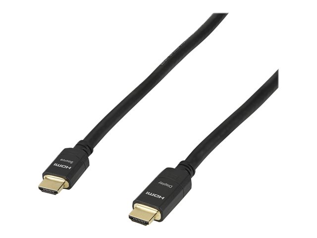 StarTech.com 65 ft (20m) High Speed HDMI Cable - Male to Male - Active - 28AWG - CL2 Rated In-wall Installation - Ultra HD 4K x 2K - Active HDMI Cable (HDMM20MA) - HDMI cable - HDMI male to HDMI male - 20 m - double shielded - black