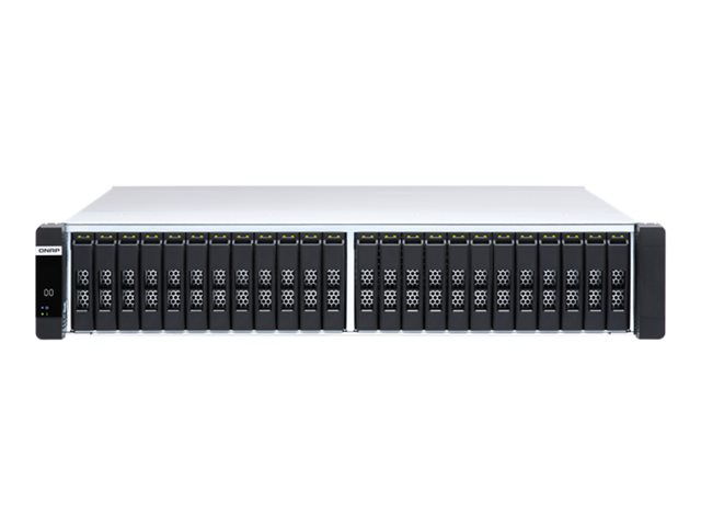 QNAP ES2486dc - NAS server - 24 bays - rack-mountable - SAS 12Gb/s - RAID RAID 0, 1, 5, 6, 10, 50, JBOD, 60, RAID TP - RAM 128 GB - Gigabit Ethernet / 10 Gigabit Ethernet - iSCSI support - 2U