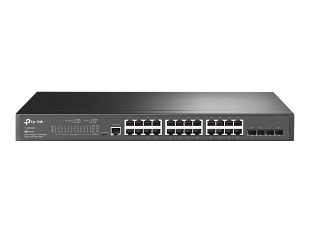 TP-Link JetStream TL-SG3428 - Switch - Managed - 24 x 10/100/1000 + 4 x Gigabit SFP - rack-mountable