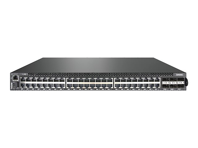 Lenovo ThinkSystem NE1072T RackSwitch - Switch - L3 - Managed - 48 x 100/1000/10000 + 6 x 40 Gigabit QSFP+ - back to front airflow - rack-mountable - for ThinkAgile HX3721 Certified Node 7Y88