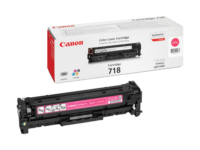 Canon 718 Magenta - Magenta - original - toner cartridge - for imageCLASS LBP7200, i-SENSYS MF8330, MF8350, Laser Shot LBP-7200, Satera MF8330, MF8350
