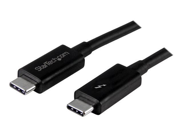 StarTech.com 1m (3.3ft) Thunderbolt 3 Cable, 20Gbps, 100W PD, 4K Video, Thunderbolt-Certified, Compatible w/ TB4/USB 3.2/DisplayPort - Thunderbolt cable - 24 pin USB-C (M) to 24 pin USB-C (M) - Thunderbolt 3 / USB / DisplayPort - 1 m - black - for P/N: CDP2HDUACP, CDP2HDUACPW, PEXUSB321C