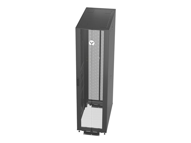 Rack 48U 2265mm (96.16)H x 600mm (23.62)W x 1115mm (43.89)D with Perf. Front Door Perf. Split Rear Doors Black gray shock packaging