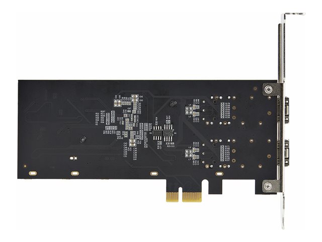 StarTech.com 2-Port GbE SFP Network Card, PCIe 2.0 x1, Intel I350-AM2 2x 1GbE Controller, 1000BASE Copper/Fiber Optic, Dual-Port Gigabit Ethernet NIC, Desktop/Server Backplanes - Windows and Linux Compatible (P021GI-NETWORK-CARD) - Network adapter - PCIe 2.0 - Gigabit SFP x 2 - black
