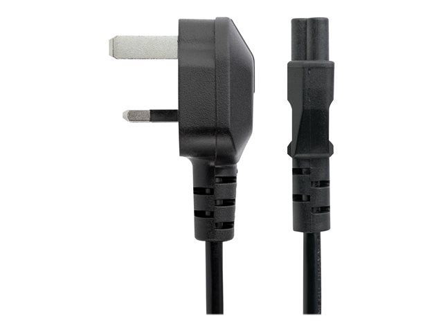 StarTech.com 6ft (2m) UK Laptop Power Cable, BS 1363 to C5 Clover Leaf, 2.5A 250V, 18AWG, Notebook/Laptop Replacement Cord, Printer Cable, UK Laptop Charger Cord, BS 1363 to IEC60320 C5 - Power Brick Cord - Power cable - IEC 60320 C5 to BS 1363 (M) - AC 250 V - 2 m - molded - black