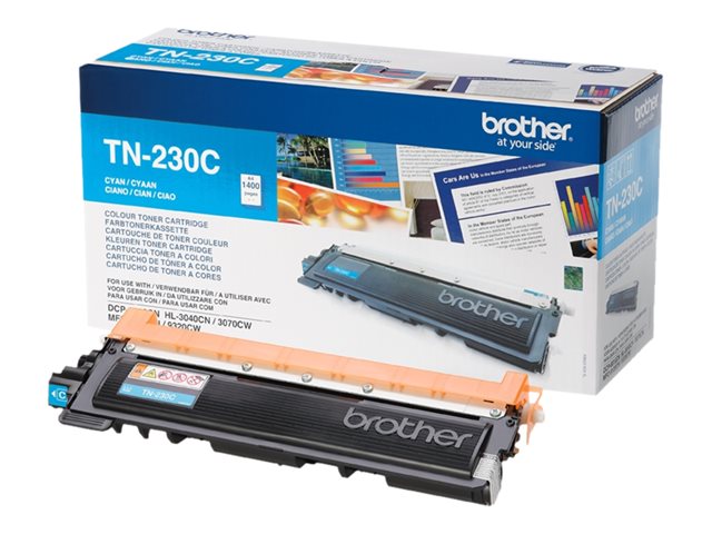 Brother TN230C - Cyan - original - toner cartridge - for Brother DCP-9010CN, HL-3040CN, HL-3040CW, HL-3070CW, MFC-9120CN, MFC-9320CN, MFC-9320CW