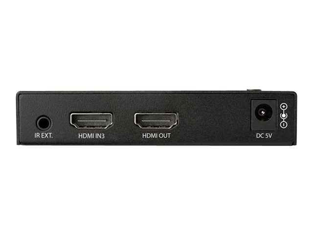 StarTech.com 4 Port HDMI Video Switch - 3x HDMI & 1x DisplayPort - 4K 60Hz - Video/audio switch - 3 x HDMI + 1 x DisplayPort - desktop
