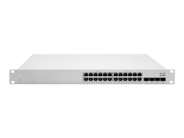 Cisco Meraki Cloud Managed MS225-24P - Switch - Managed - 24 x 10/100/1000 (PoE+) + 4 x SFP+ - rack-mountable, desktop - PoE+ (370 W)