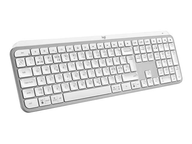 Logitech MX Keys S - Keyboard - backlit - wireless - Bluetooth LE - QWERTY - US English - key switch: Scissor-Key - pale grey