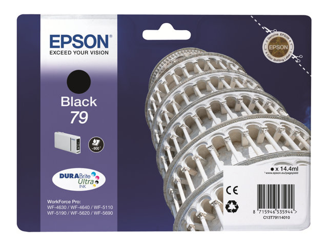 Epson 79 - 14.4 ml - black - original - ink cartridge - for WorkForce Pro WF-4630DWF, WF-4640DTWF, WF-5110DW, WF-5190DW, WF-5620DWF, WF-5690DWF