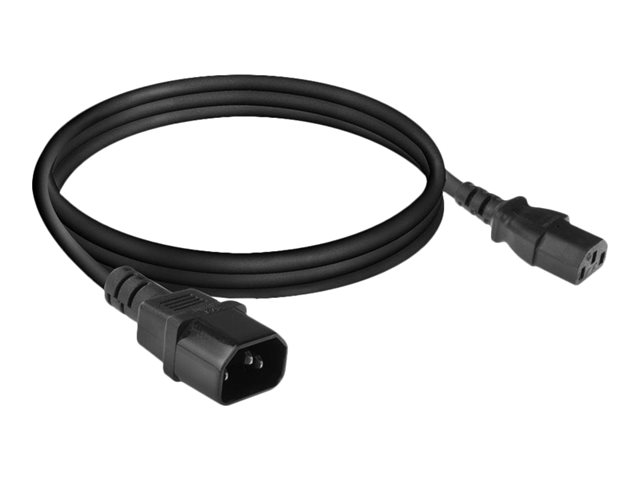 Stroomverlengkabel - power IEC 60320 C13 naar IEC 60320 C14 - 230 Volt wisselstroom V - 6 A - 1.8 m - zwart