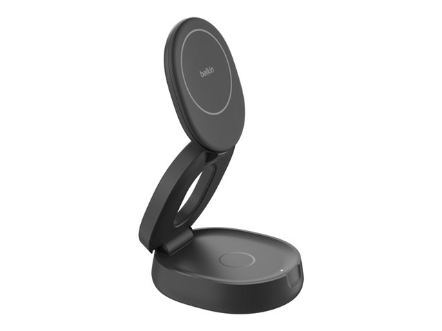 BOOSTCHARGE Qi2 15w Z-Fold 2in1 Charging Stand, Black