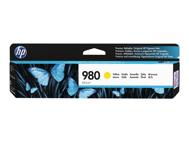 HP 980 - 86.5 ml - yellow - original - ink cartridge - for Officejet Enterprise Color MFP X585, Officejet Enterprise Color Flow MFP X585