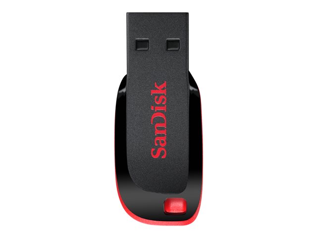 SanDisk Cruzer Blade - USB flash drive - 64 GB - USB 2.0 - black, red