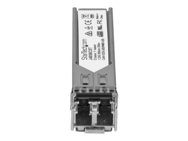 StarTech.com 10 pack HPE J4858C Compatible SFP Module, 1000BASE-SX, 1GbE Multi Mode (MMF) Fiber Optic Transceiver, 1 Gigabit Ethernet SFP, LC Connector, 550m, 850nm, DDM, HPE 1400, 1700, 1820 - Lifetime Warranty (J4858C10PKST) - SFP (mini-GBIC) transceiver module (equivalent to: HP J4858C) - 1GbE - 1000Base-SX - LC multi-mode - up to 550 m - 850 nm (pack of 10) - for HPE 1700, 2610, 6120, Switch XL 10/100/1000, HPE Aruba 2530, 2930F 24, 2930F 48, 5406