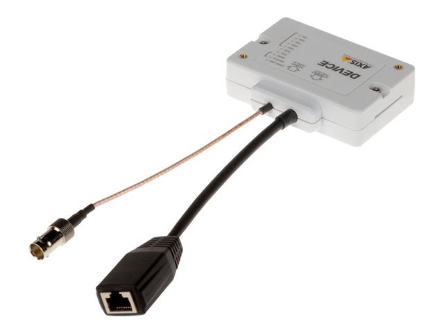 AXIS T8643 PoE+ over Coax Compact - Media converter - 100Mb LAN - over Coax - 10Base-T, 100Base-TX - RJ-45 / BNC