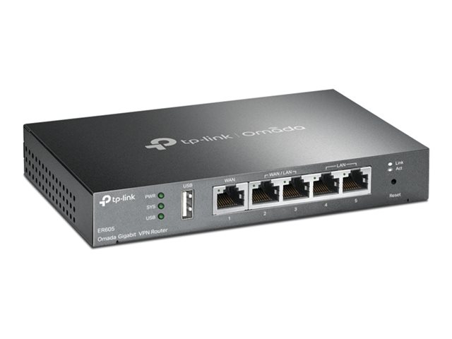 TP-Link Omada ER605 V2.8 - Router 4-port switch - 1GbE - WAN ports: 3 - wall-mountable
