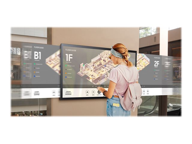Samsung QM55B-T - 55\" Diagonal Class QMB Series LED-backlit LCD display - digital signage - with touchscreen - Tizen OS - 4K UHD (2160p) 3840 x 2160