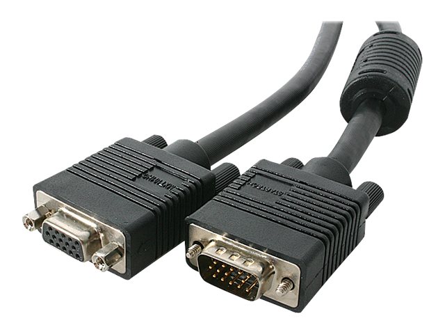 StarTech.com 15m Coax High Resolution Monitor VGA Video Extension Cable - VGA extension cable - HD-15 (VGA) (M) to HD-15 (VGA) (F) - 15 m - molded - black