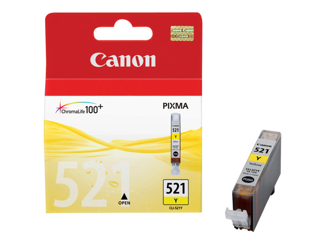 Canon CLI-521Y - 9 ml - yellow - original - ink tank - for PIXMA iP3600, iP4700, MP540, MP550, MP560, MP620, MP630, MP640, MP980, MP990, MX860, MX870