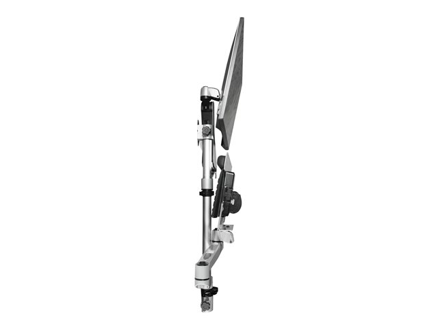 StarTech.com Wall Mount Workstation, Articulating Standing Desk w/ Ergonomic Height Adjustable Monitor Arm & Padded Keyboard Tray, 34\" VESA Display, Foldable Wall Mounted Sit Stand Desk - Foldable Standing Desk (WALLSTSI1) - Mounting kit (pole, mouse holder, wrist rest, spring arm, wall mount bracket, keyboard tray, monitor mount, wall mount bracket with lock plate, swivel arm with logo, 2 x swivel arms, mouse tray, mouse tray fixed plate, EVA mouse pad) - for LCD display / PC equipment - plastic, aluminium, steel - silver - screen size: 13\"-30\" - wall-mountable - TAA Compliant