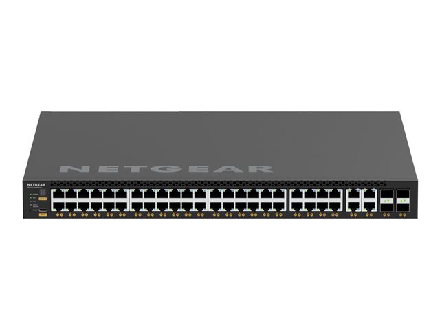 NETGEAR M4350-44M4X4V - Switch - L3 - Managed - 44 x 100/1000/2.5G (PoE++) + 4 x 100/1000/2.5/5/10G (PoE++) + 4 x 25 Gigabit SFP28 - front to back airflow - rack-mountable - PoE++ (3314 W)